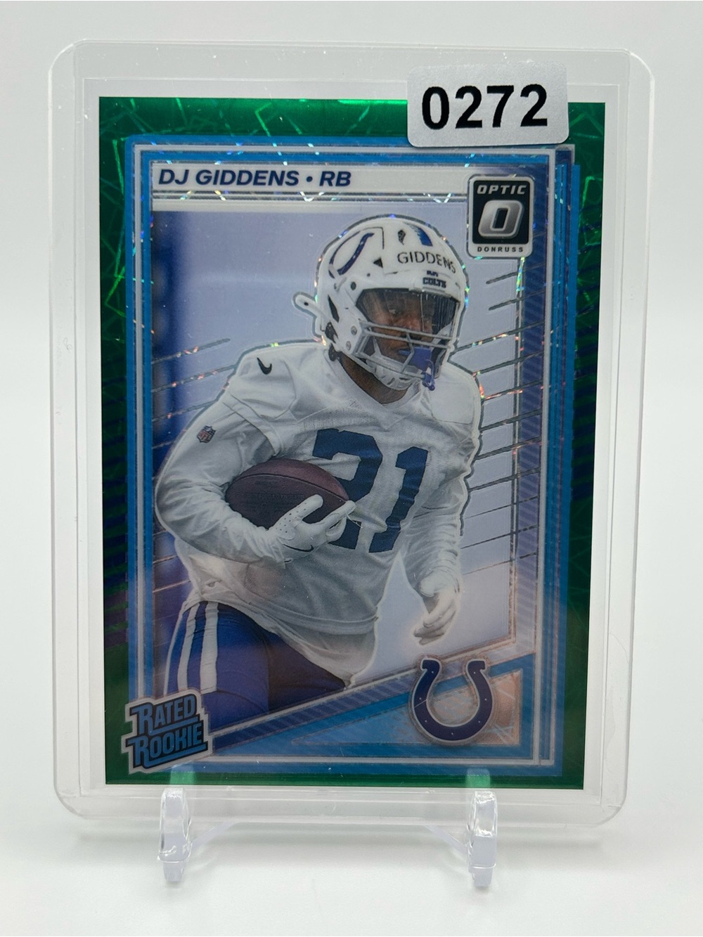 DJ Giddens Rated Rookie Football Trading Card - Green 🏈